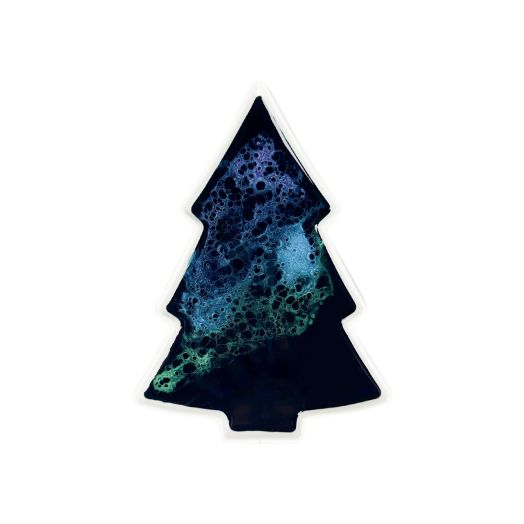 tree shaped tray with blue resin