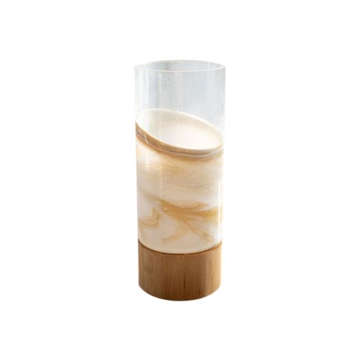 Bamboo and gold quartz vase